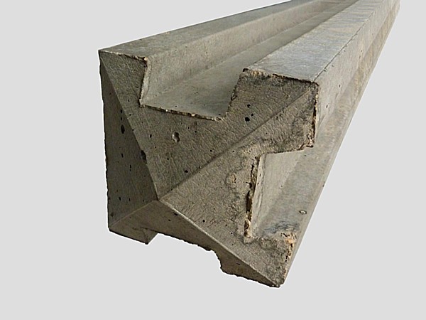 Concrete Three-Way Fence Posts - Top of post