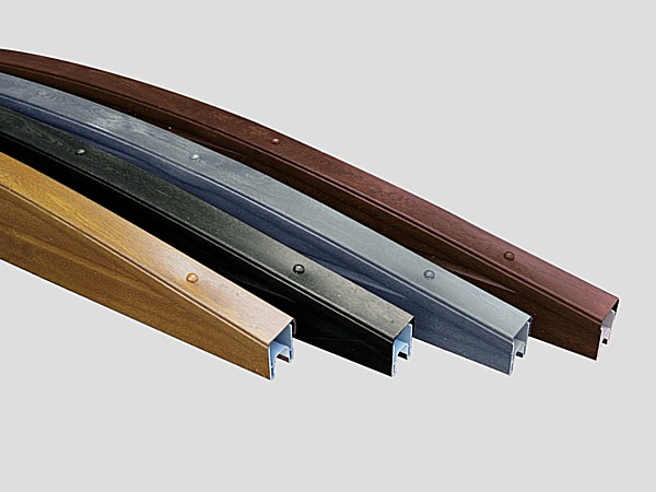 Woodgrain (Plastic) PVC Gravel Board Curved Top Section - Curved Woodgrain PVC Top Section