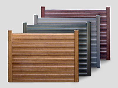 Woodgrain PVC Gravel Board Panel - Woodgrain PVC as fence panel