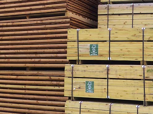 Pressure Treated Timber in our Warehouse