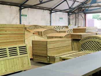 Continental Fence Panels, Gates and Trellis in our Warehouse Storage Facility