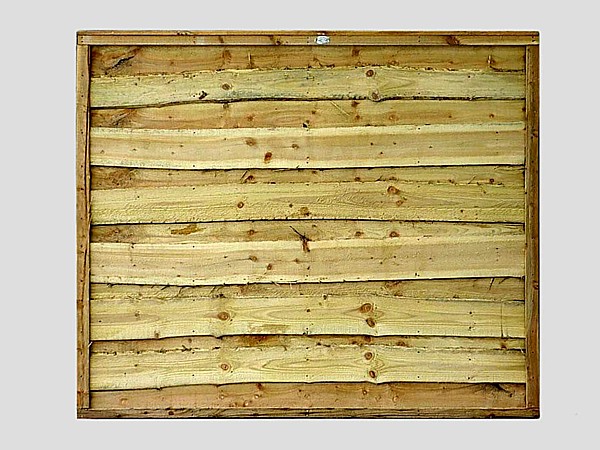 Super Heavy Duty Pressure Treated Green Waney Lap Panels - Front of panel