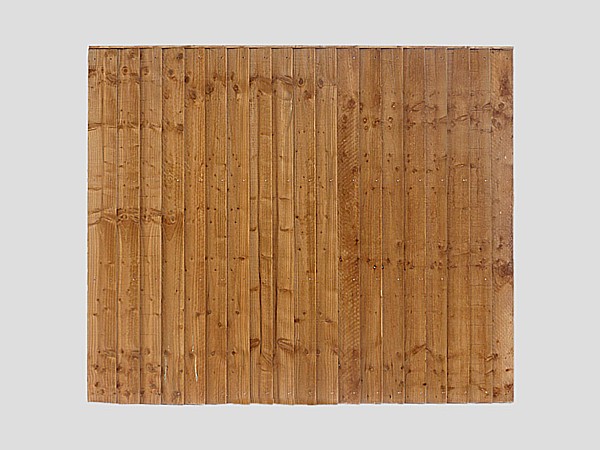 Flat Feather Edge Vertical Tanalized Brown Panels - Front of Flat Feather Edge Vertical Tanalized Brown Panel