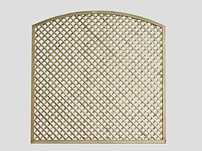 Curved Diamond Lattice Trellis Fence Panel