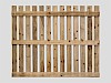 Flat Top Tanalized Green Picket Fence Panels - Picket Panel - Rear View