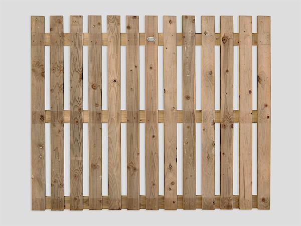 Flat Top Tanalized Green Picket Fence Panels - Picket Panel - Front View